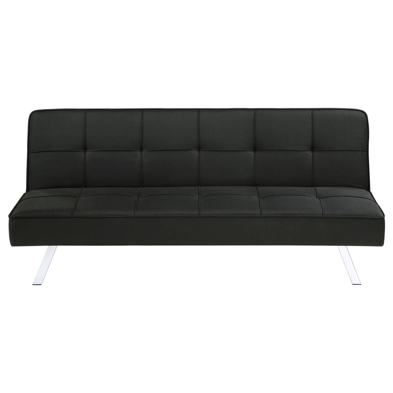 Sofá cama convertible tapizado Joel Tufted negro