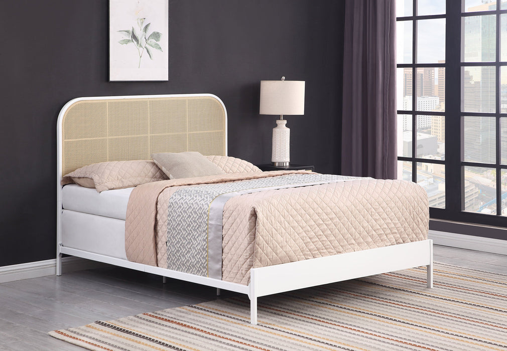 Amherst Radio Weave Rattan Metal Bed Black