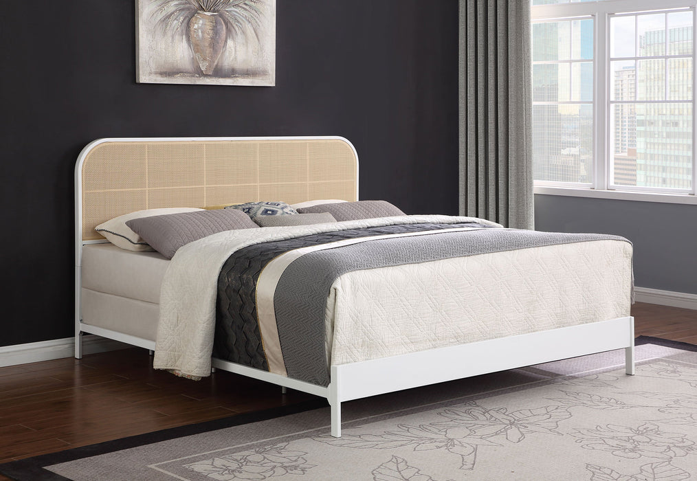 Amherst Radio Weave Rattan Metal Bed Black