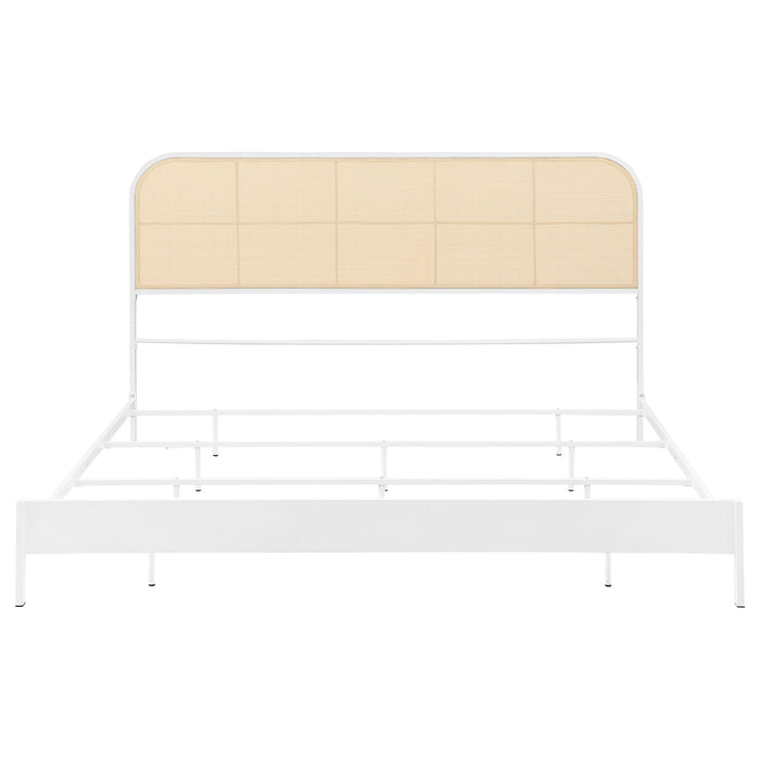 Amherst Radio Weave Rattan Metal Bed Black