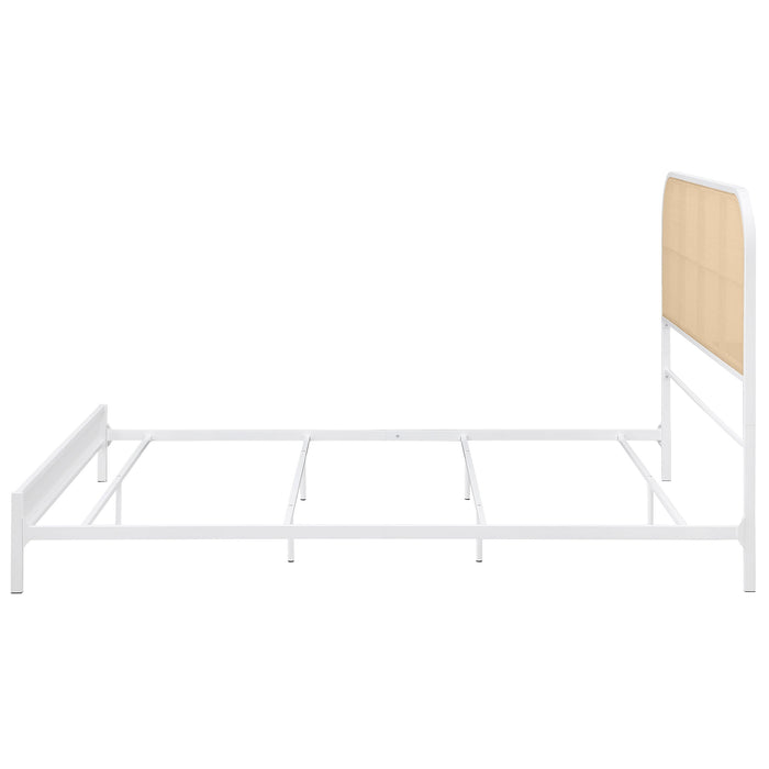 Amherst Radio Weave Rattan Metal Bed Black