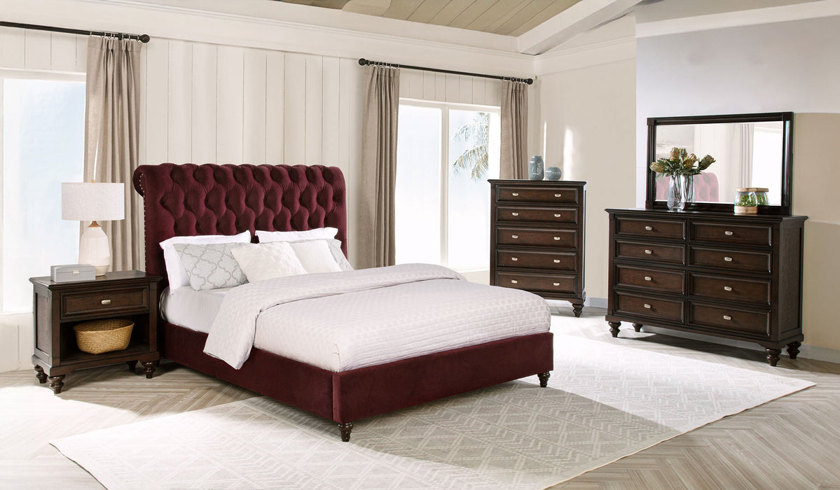 Devon  California King Bedroom Set Beige and Oak