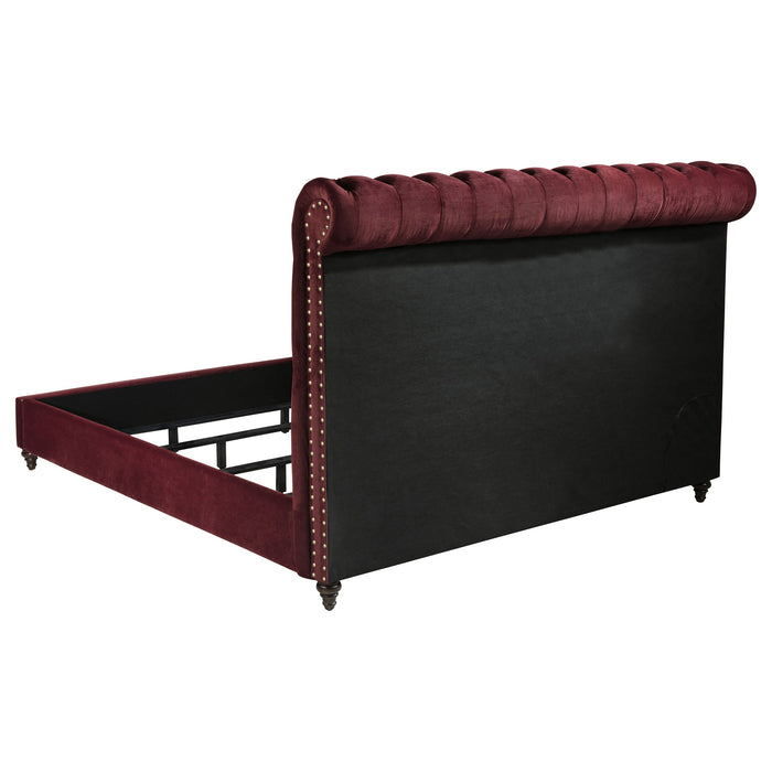 Devon 57-inch Upholstered California King Panel Bed Beige