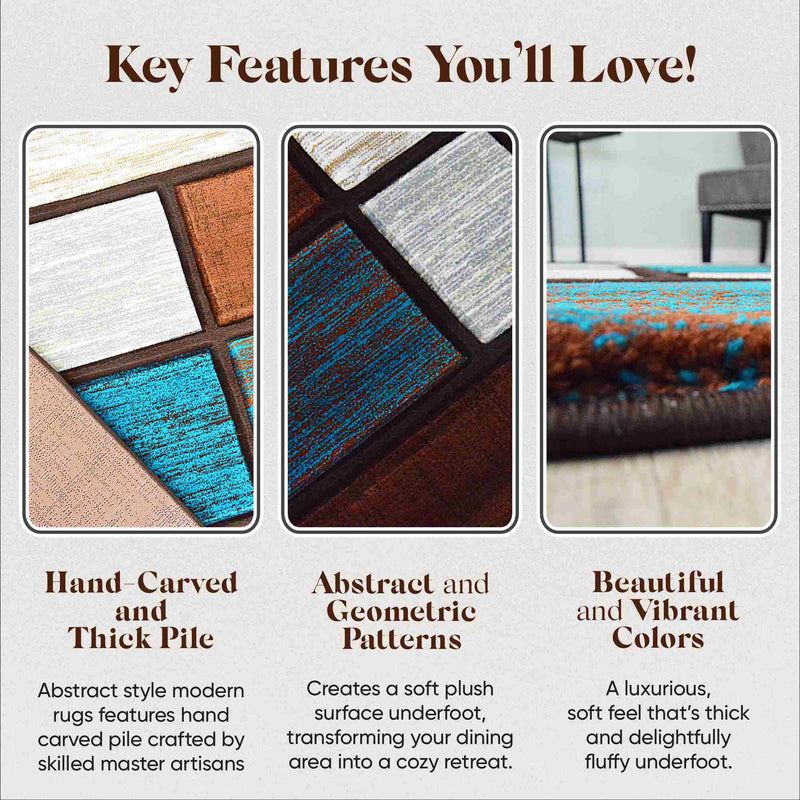 PREMIUM Design 3995 Mocha 7 Foot Round (6'6x6'6" Round)"