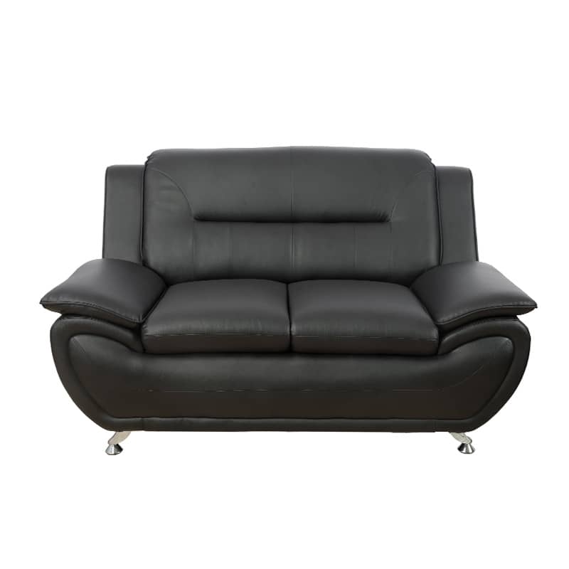 Abdiel Black Faux Loveseat Living Room Collection