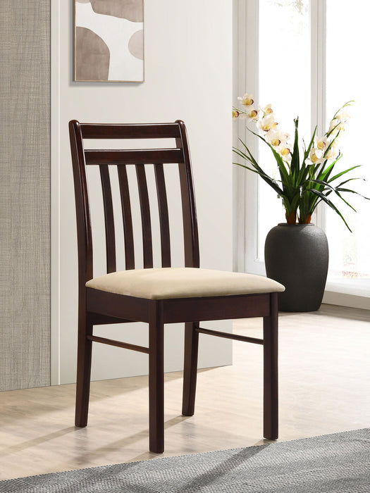 Phoenix Slat Back Chair Light Brown and Cappuccino