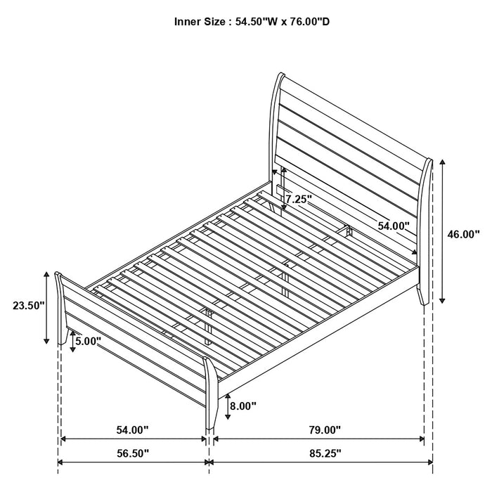 Selena Bedroom Set Sleigh Headboard Buttermilk