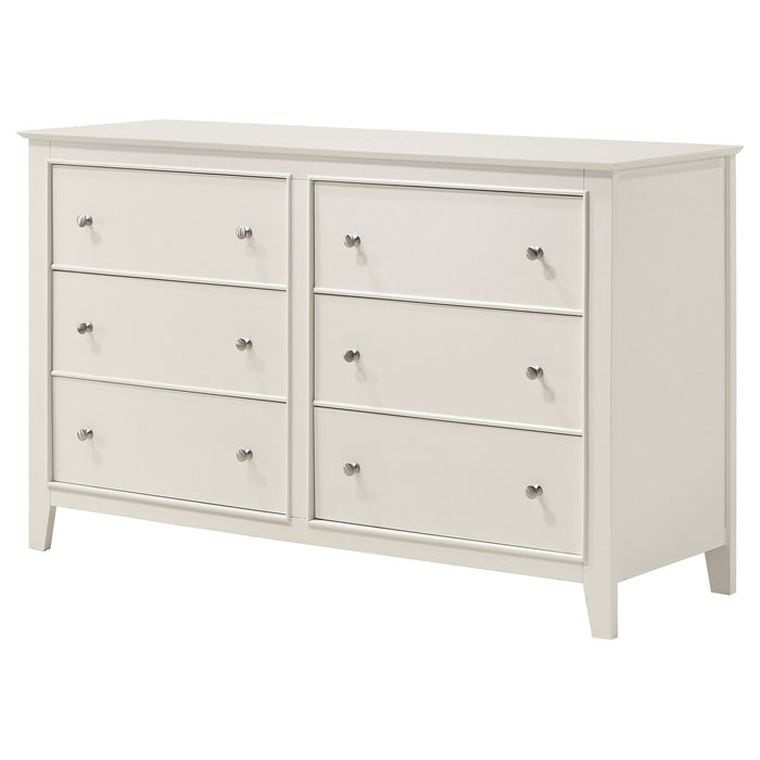 Selena 6-drawer Dresser Cream White