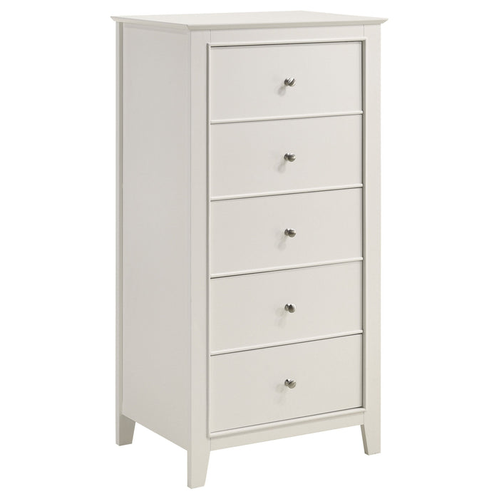 Selena 5-drawer Chest Cream White