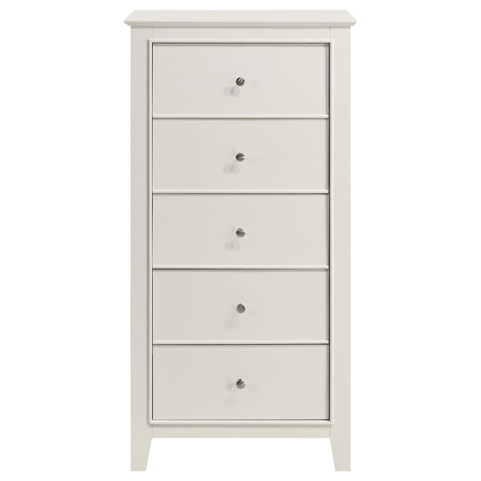 Selena 5-drawer Chest Cream White