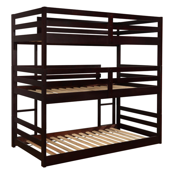 Sandler Twin Triple Bunk Bed Cappuccino