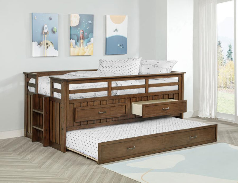 Cama nido doble Carlsbad Wood con cama extraíble