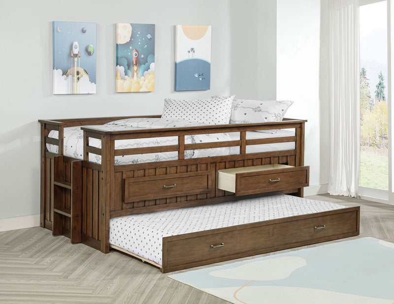 Cama nido doble Carlsbad Wood con cama extraíble