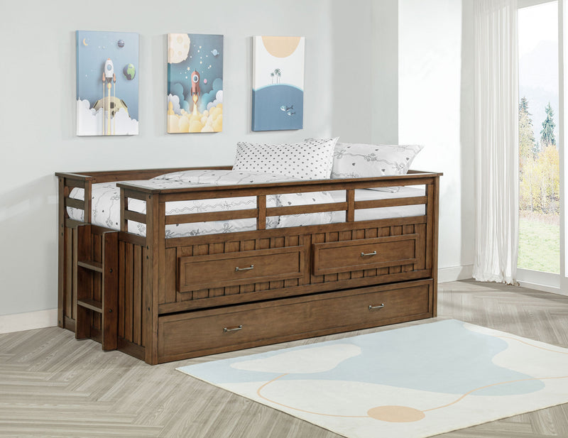 Cama nido doble Carlsbad Wood con cama extraíble