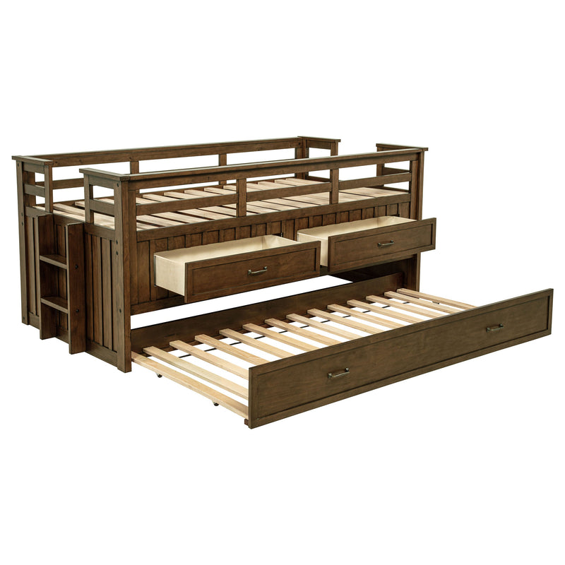 Cama nido doble Carlsbad Wood con cama extraíble