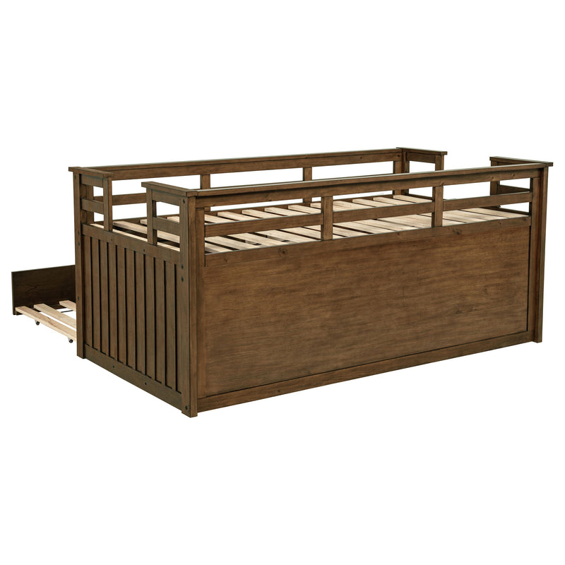 Cama nido doble Carlsbad Wood con cama extraíble