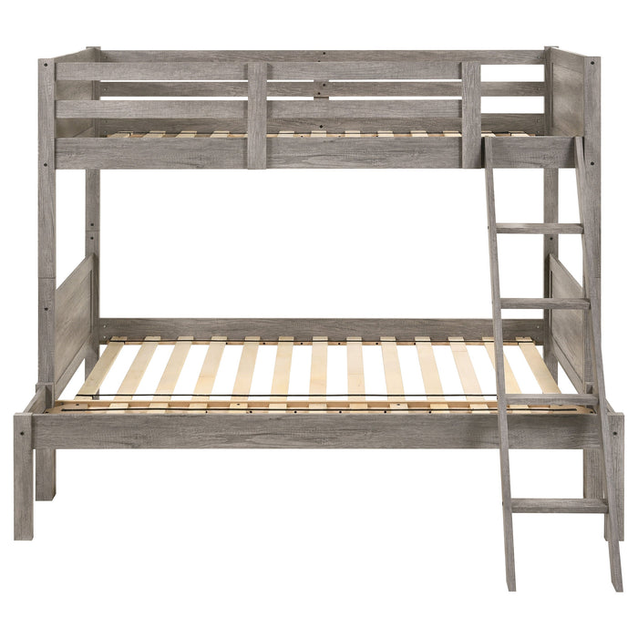 Ryder Twin Over Full Bunk Bed Weathered Taupe