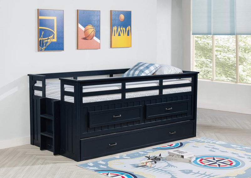 Cama nido doble Carlsbad Wood con cama extraíble