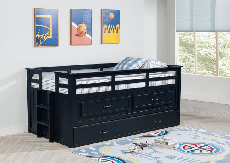 Cama nido doble Carlsbad Wood con cama extraíble