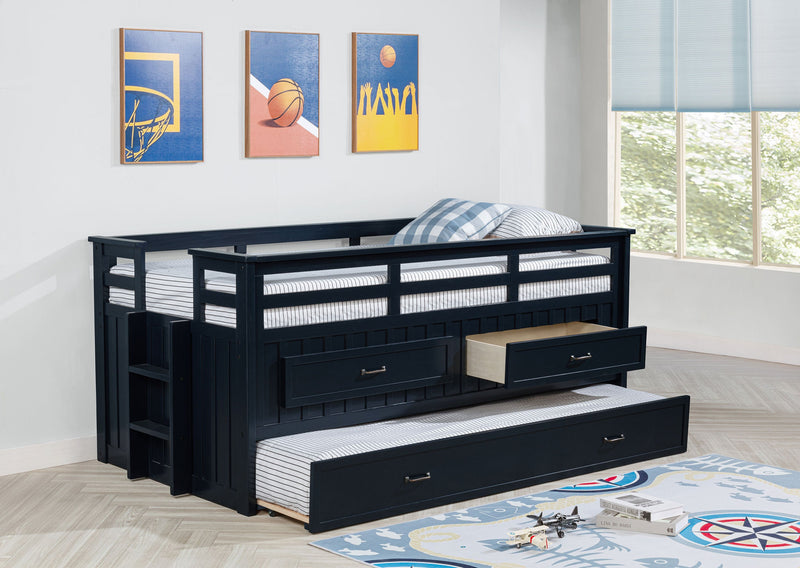Cama nido doble Carlsbad Wood con cama extraíble