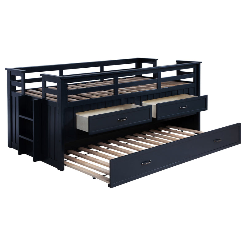 Cama nido doble Carlsbad Wood con cama extraíble