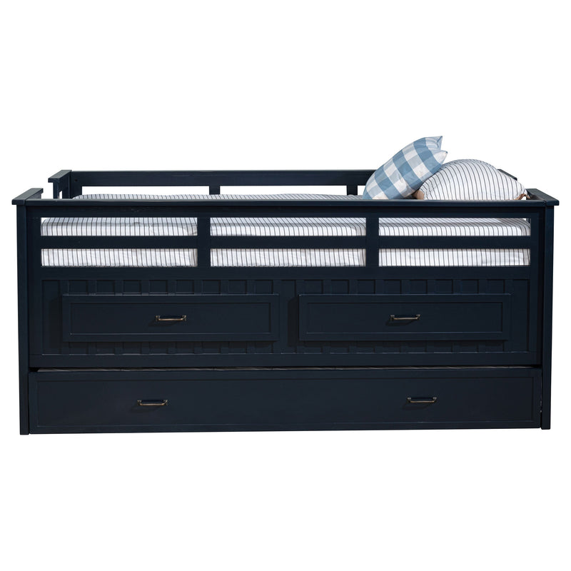 Cama nido doble Carlsbad Wood con cama extraíble
