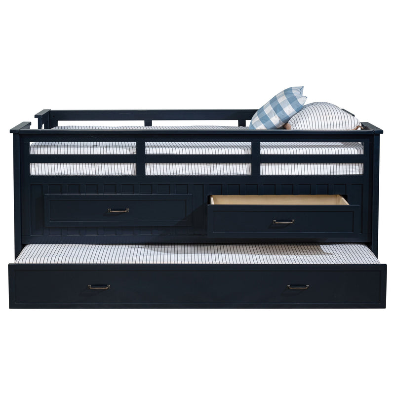 Cama nido doble Carlsbad Wood con cama extraíble