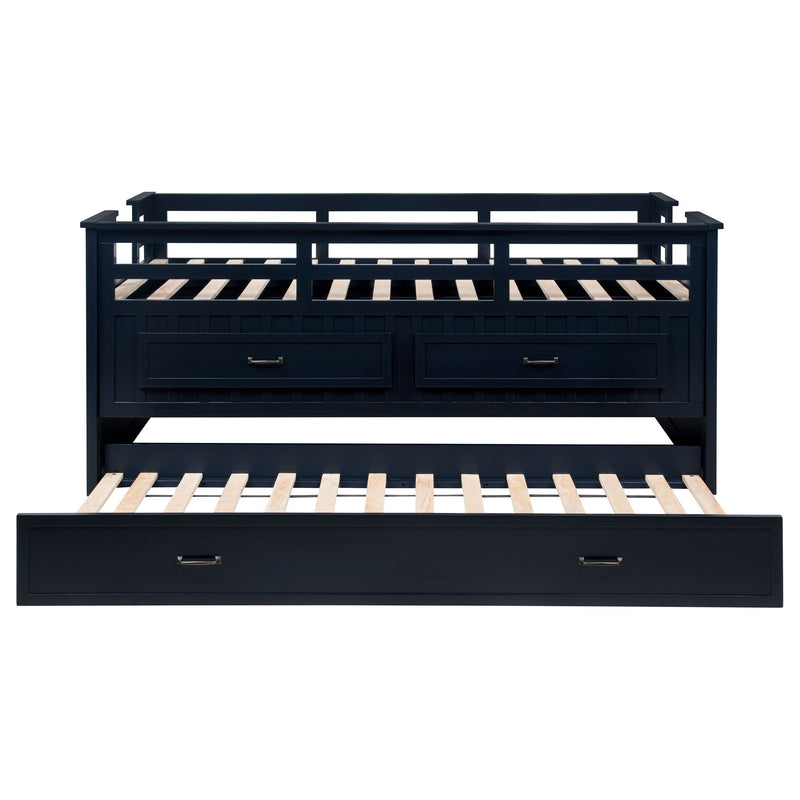 Cama nido doble Carlsbad Wood con cama extraíble