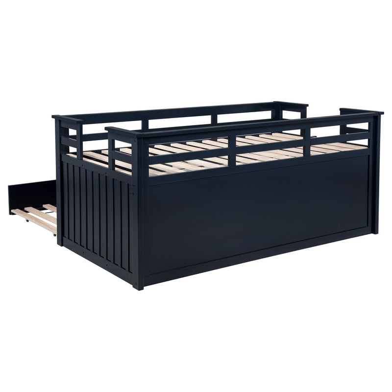 Cama nido doble Carlsbad Wood con cama extraíble