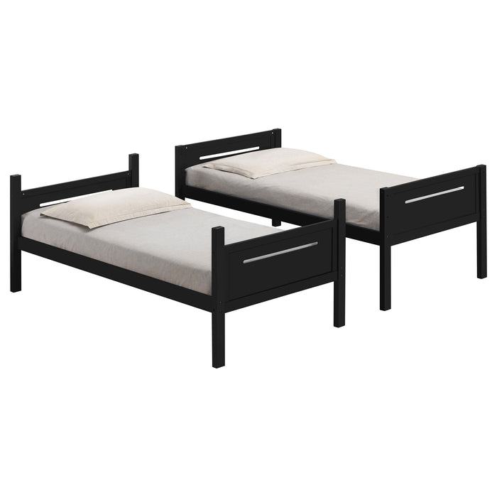 Littleton Wood Twin Over Twin Bunk Bed Espresso