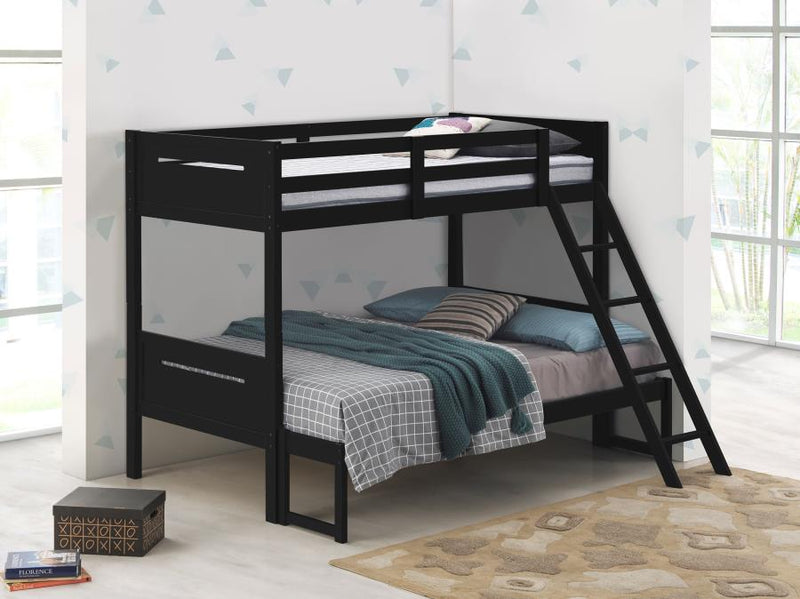 Littleton Wood Twin Over Twin Bunk Bed Espresso