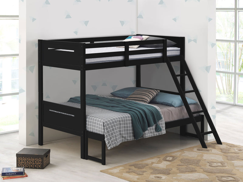 Littleton Wood Twin Over Twin Bunk Bed Espresso