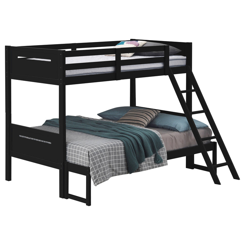Littleton Wood Twin Over Twin Bunk Bed Espresso