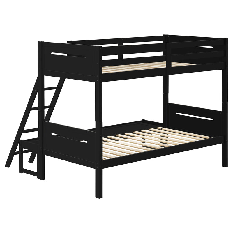 Littleton Wood Twin Over Twin Bunk Bed Espresso