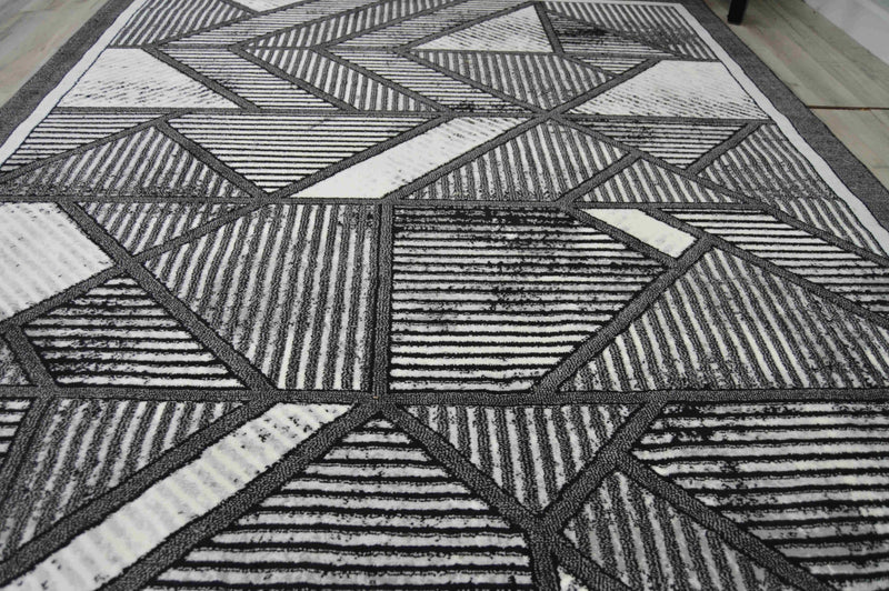 SULTAN Rug DESIGN 410 Black 2x8 Runner (2'2x7'3")"