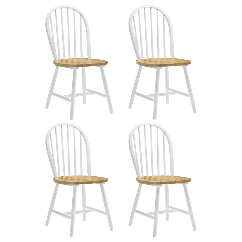 Silla de comedor lateral Cinder Wood blanca (Juego de 4)
