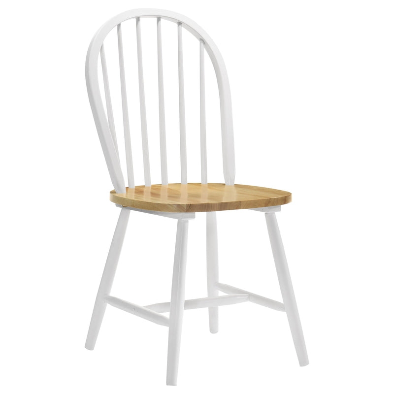 Silla de comedor lateral Cinder Wood blanca (Juego de 4)