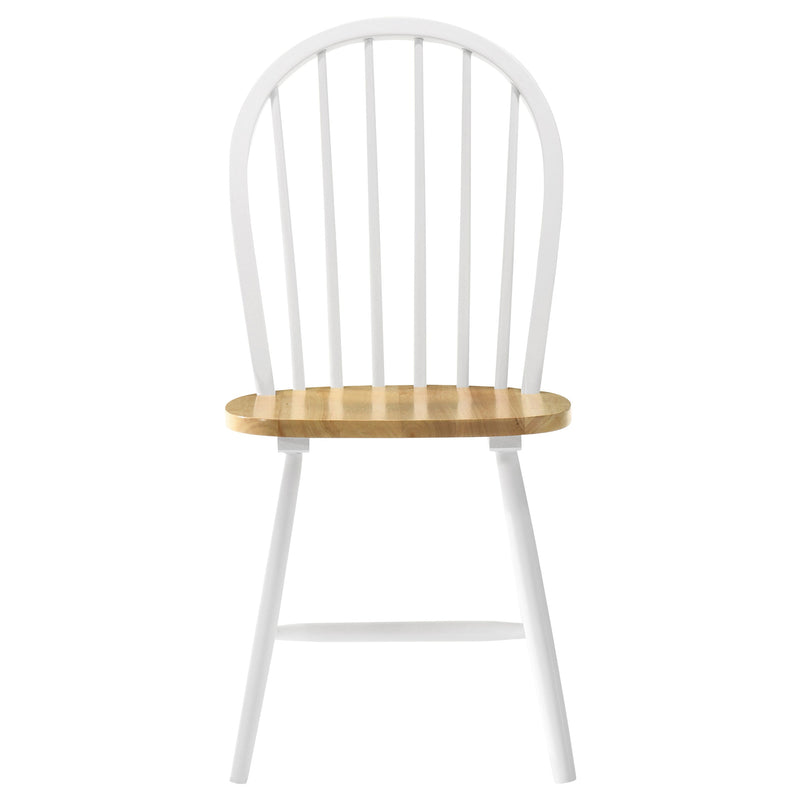 Silla de comedor lateral Cinder Wood blanca (Juego de 4)