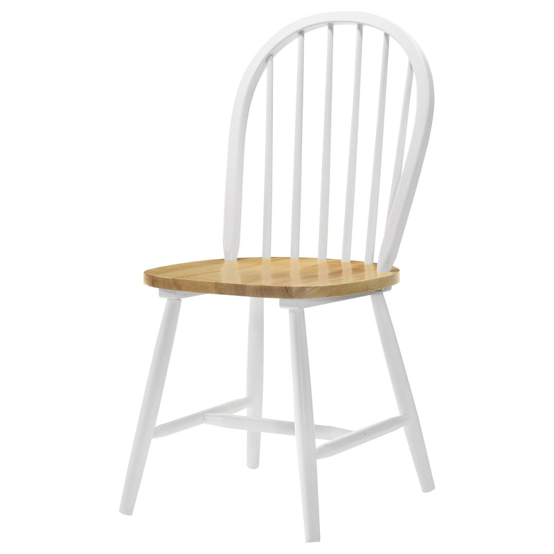 Silla de comedor lateral Cinder Wood blanca (Juego de 4)