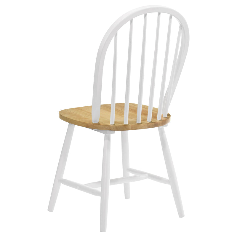 Silla de comedor lateral Cinder Wood blanca (Juego de 4)