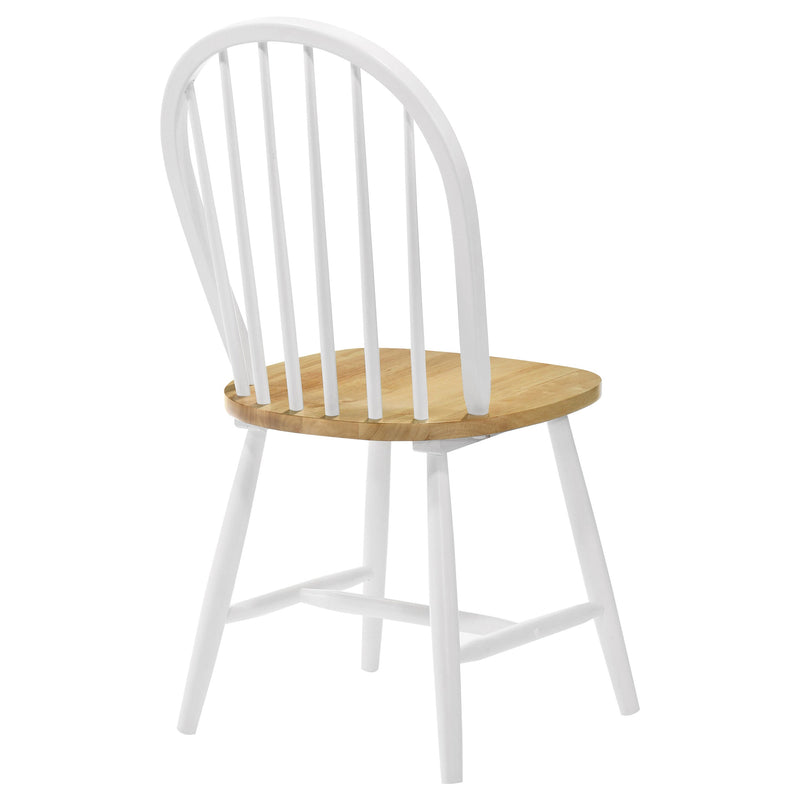 Silla de comedor lateral Cinder Wood blanca (Juego de 4)