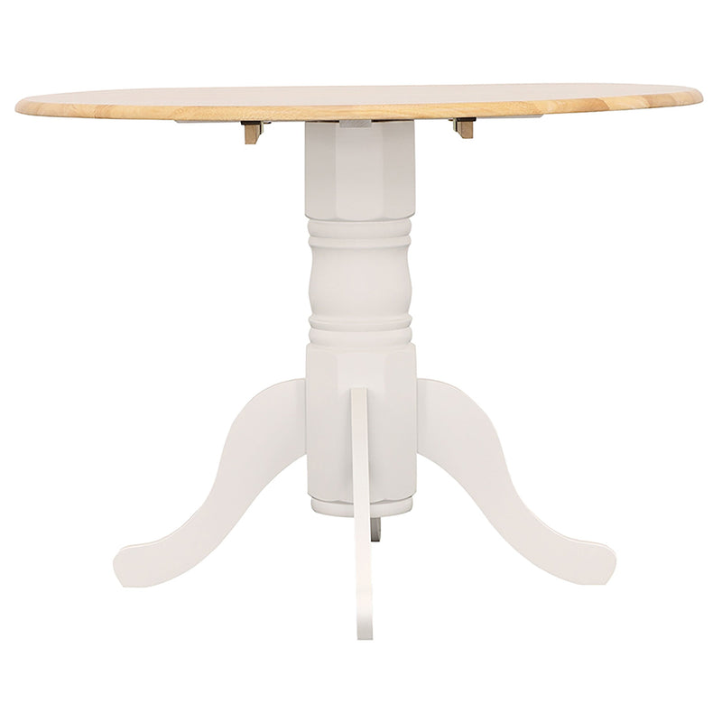 Mesa de comedor extensible con alas abatibles Allison de 40 pulgadas, color blanco