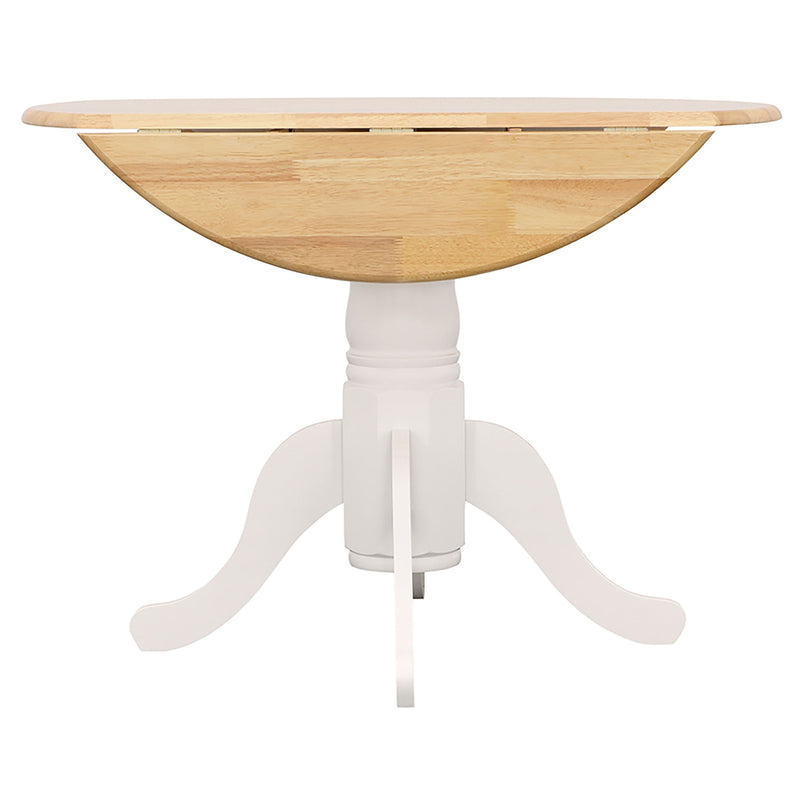 Mesa de comedor extensible con alas abatibles Allison de 40 pulgadas, color blanco