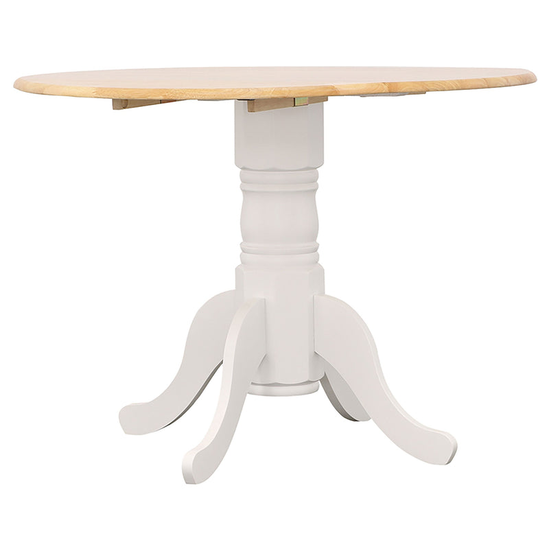 Mesa de comedor extensible con alas abatibles Allison de 40 pulgadas, color blanco