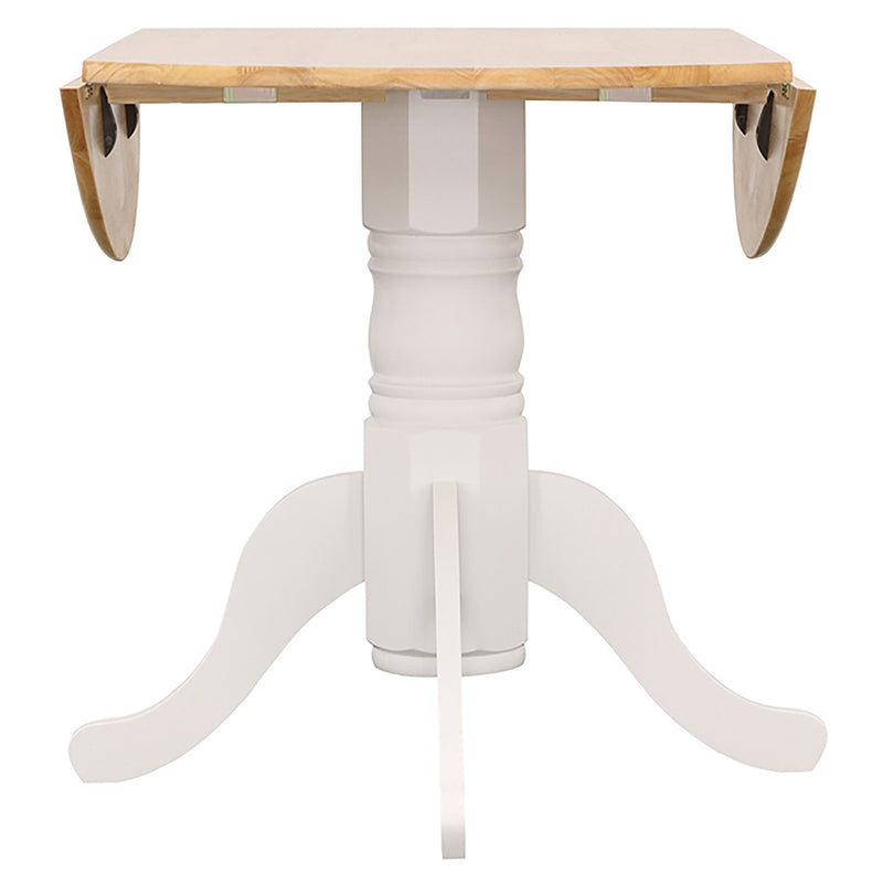Mesa de comedor extensible con alas abatibles Allison de 40 pulgadas, color blanco