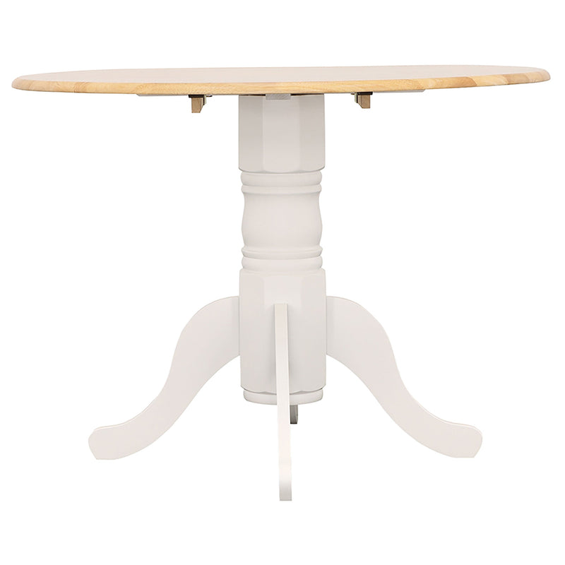Mesa de comedor extensible con alas abatibles Allison de 40 pulgadas, color blanco