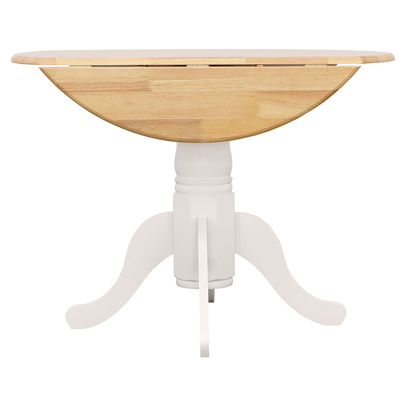 Mesa de comedor extensible con alas abatibles Allison de 40 pulgadas, color blanco