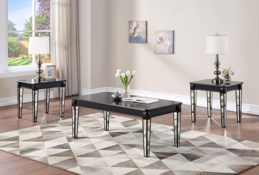 Black 3 Pk Table Set (3/Cn)