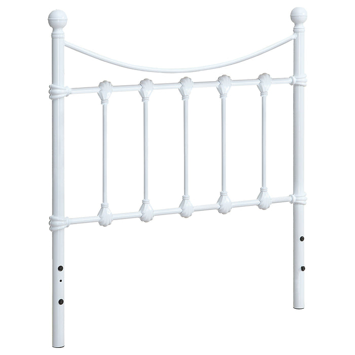 Marie Twin Metal Headboard White