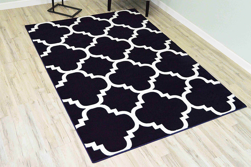 PREMIUM Rug Design 4518 Black 5x8 (5'2x7'5")"